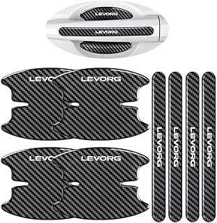 ドアハンドルプロテクター レヴォーグ 傷防止 耐摩耗 車体塗装保護 カーボン柄 防水素材 耐高温 手触りいい 取り付け簡単 8枚セット(レヴォーグ)