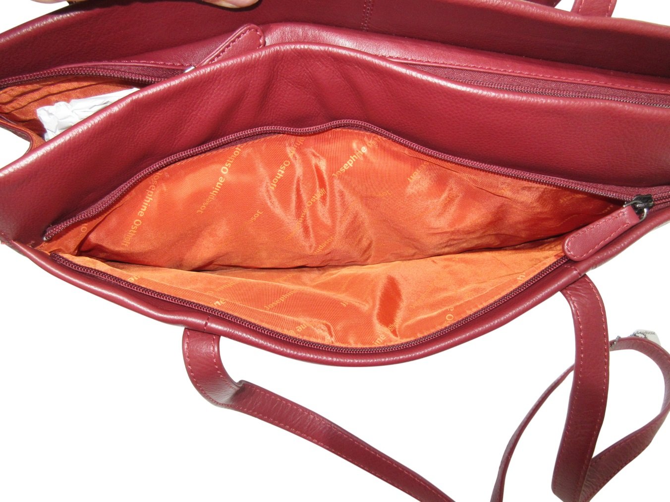 Josephine Osthoff damska torebka Legat, Shopper ze 100% prawdziwej skóry, ręcznie wykonana z kieszenią na laptopa do 13", torba z uchwytem na ramię, do pracy, na uczelnię, zakupy, z zamkiem