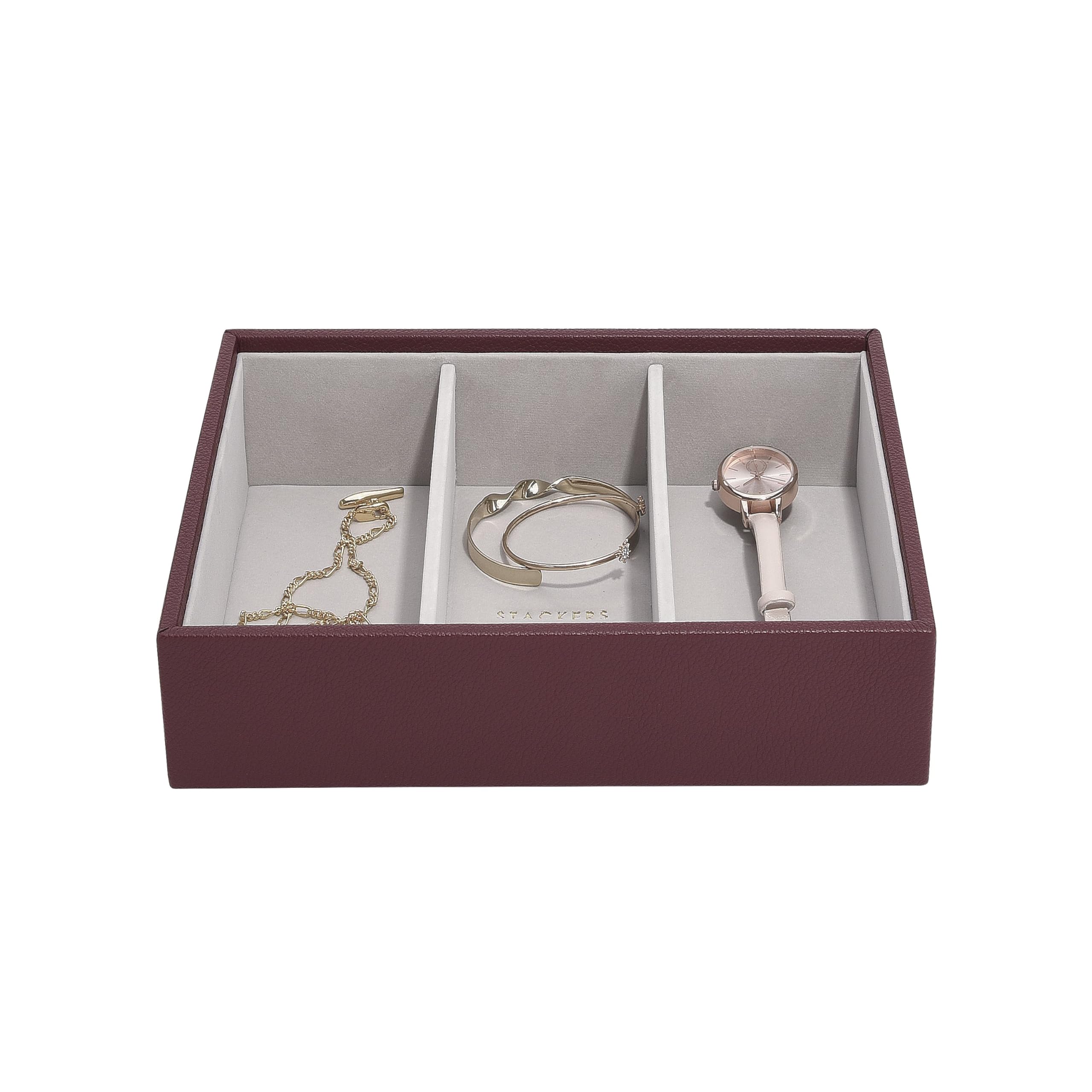 Stackers Burgundy Classic Watch & Accessory Layer