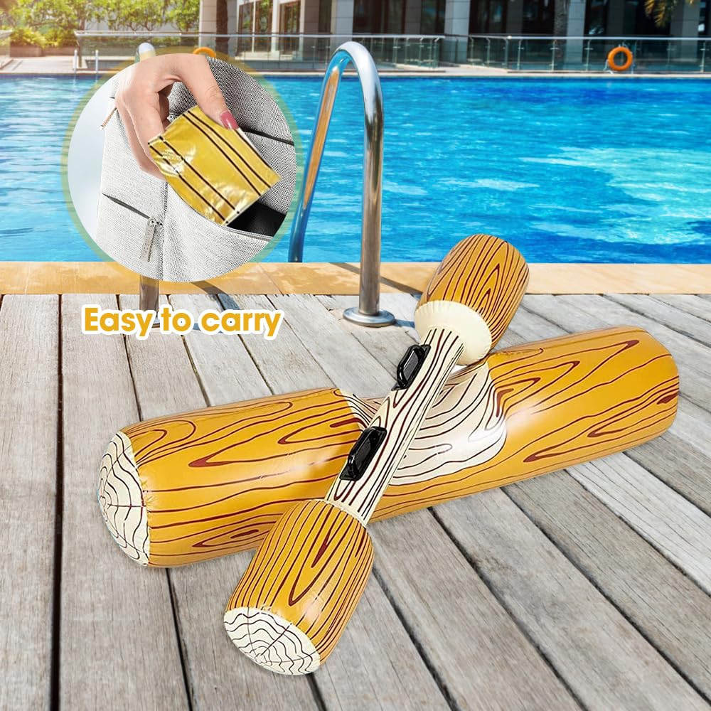 Kit Combat Aquatique Gonflable – 2 Radeaux Et 2 Pagaies – Joute Sur Eau – Supporte 100 Kg – Enfants Et Adultes