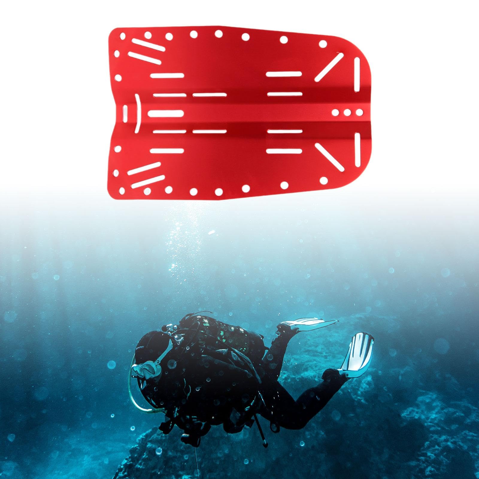 harayaa Plaque arrière de plongée sous-Marine, équipement BCD Portable en Alliage d'aluminium, équipement de Plaque sous-Marine, Technologie Universelle,