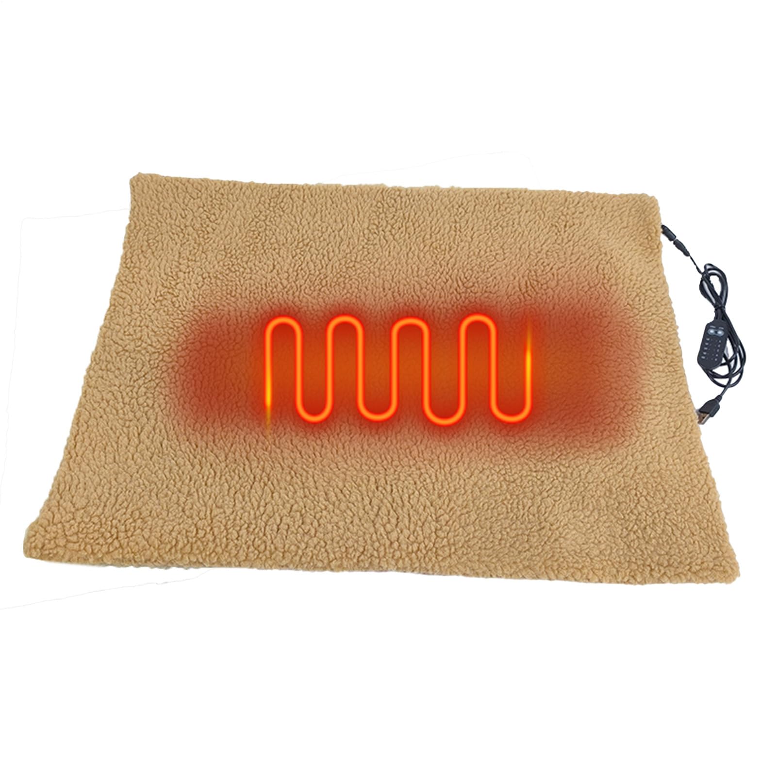 Tapis chauffant pour chien - Couverture électrique pour chat USB | contrôle de la température à cinq niveaux | thermique pour animaux de compagnie pour cage de chien d'intérieur Appartement Pa