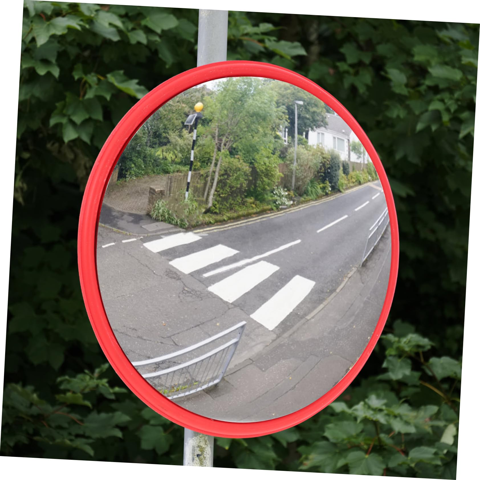 Gatuida Espejo Convexo de Seguridad Vial Ajustable de 30cm para Estacionamiento y Exteriores Ángulo Amplio, Material Abs y PC Resistente Herramientas de Instalación