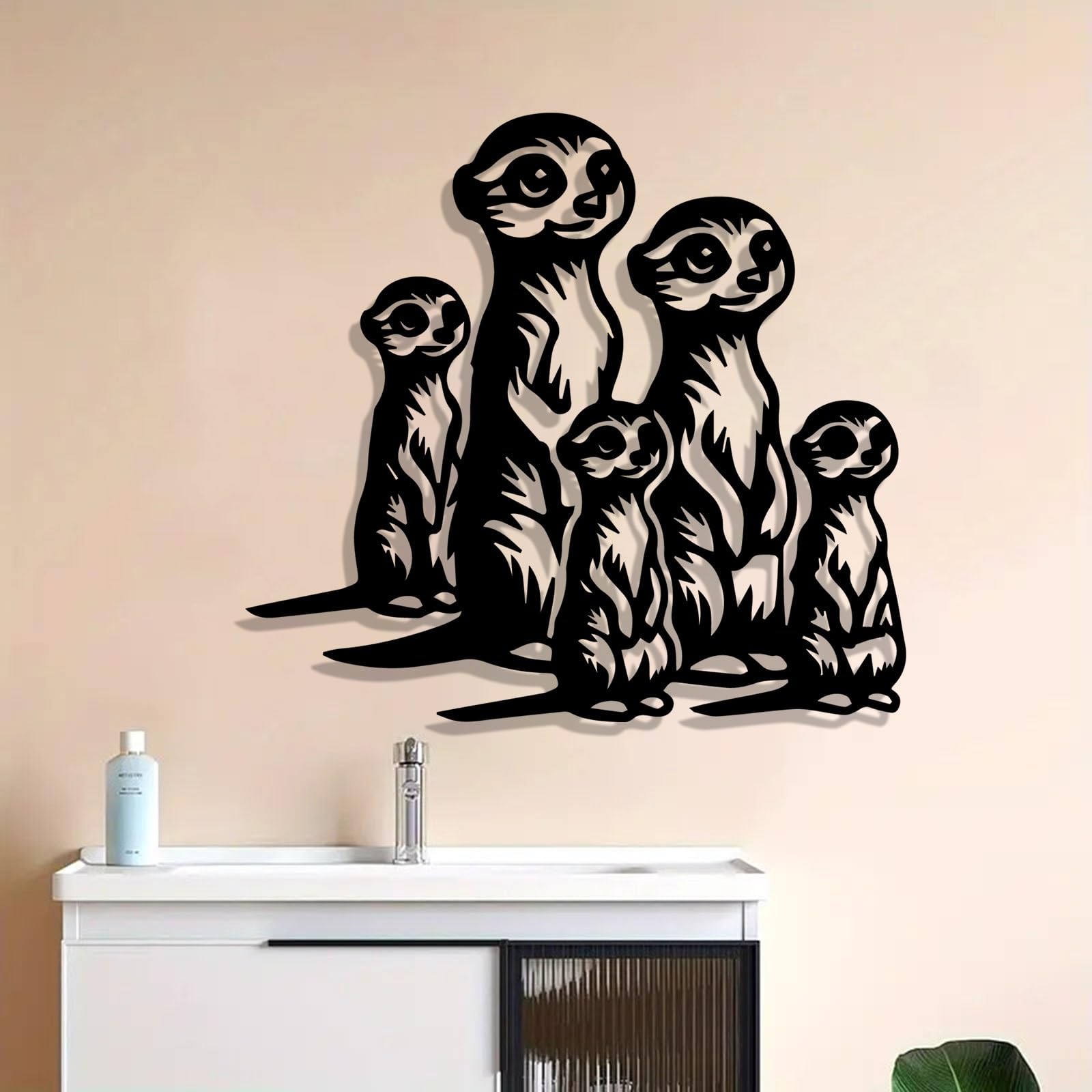 Decoración de pared abstracta contemporánea de metal con silueta de cacatúa, arte de pájaro cortado con láser y resistente a la intemperie para el hogar y el jardín, elegante mural para aviario o