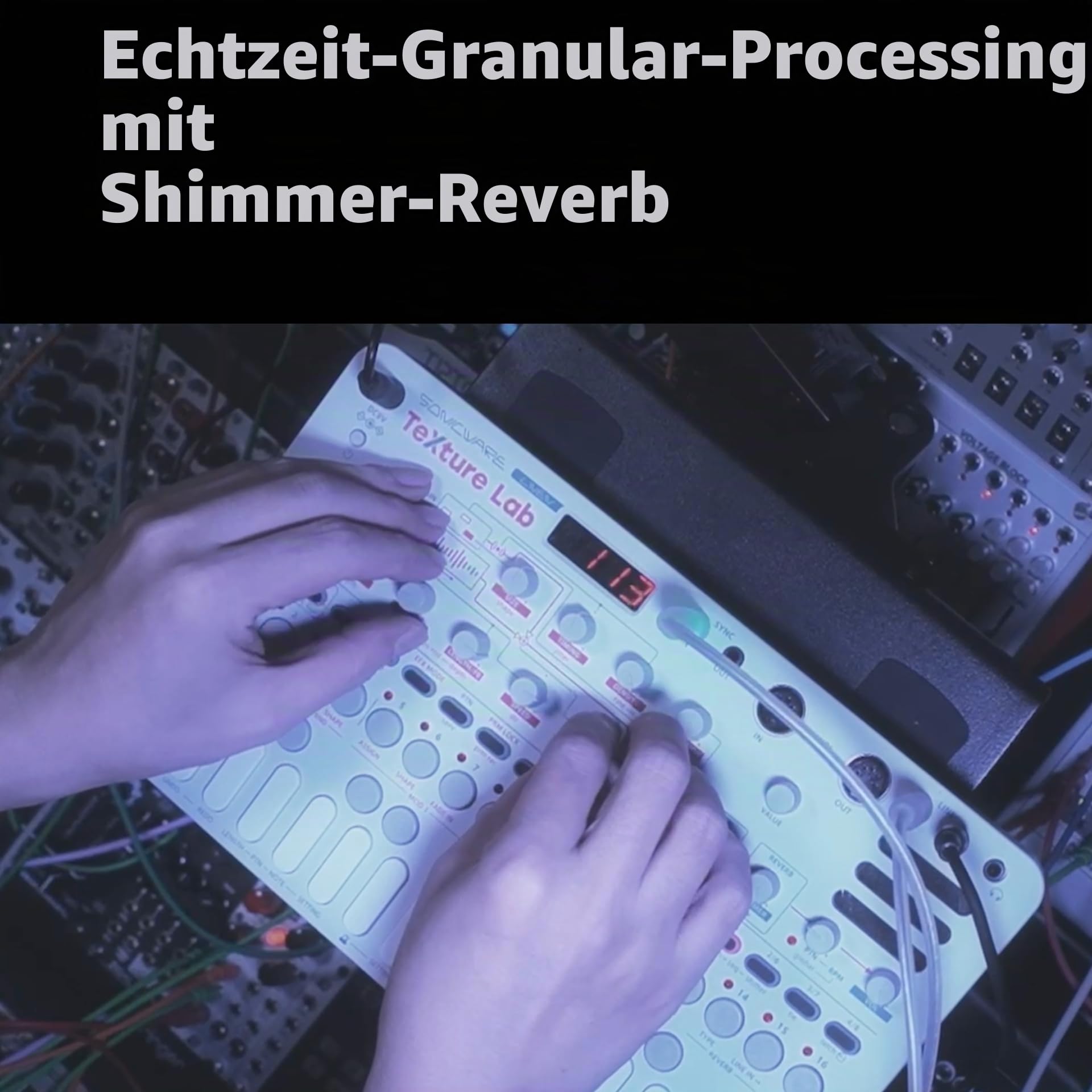 Sonicware LIVEN Texture Lab [Granular Sampler + Effektprozessor] Flexible Granular-Synthese, Sampling-Funktion, 128-Step-Sequencer, 6 HQ Shimmer-Reverbs