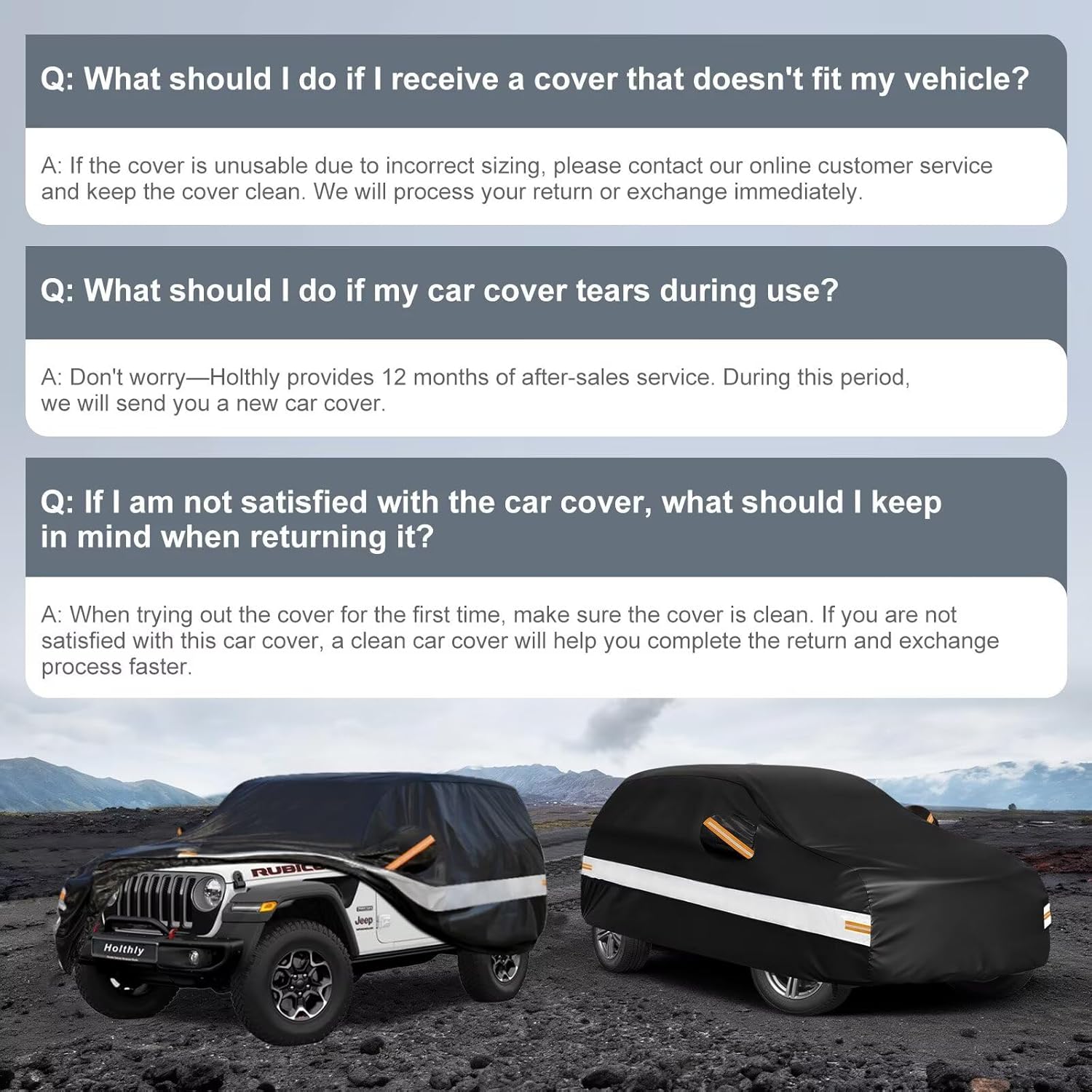 10 Layers Car Cover Custom Fit for Jeep Wrangler 2Door 2dr, Waterproof All Weather for Automobiles, Outdoor Full Cover Sun Dust Rain Protection with Cotton. Black