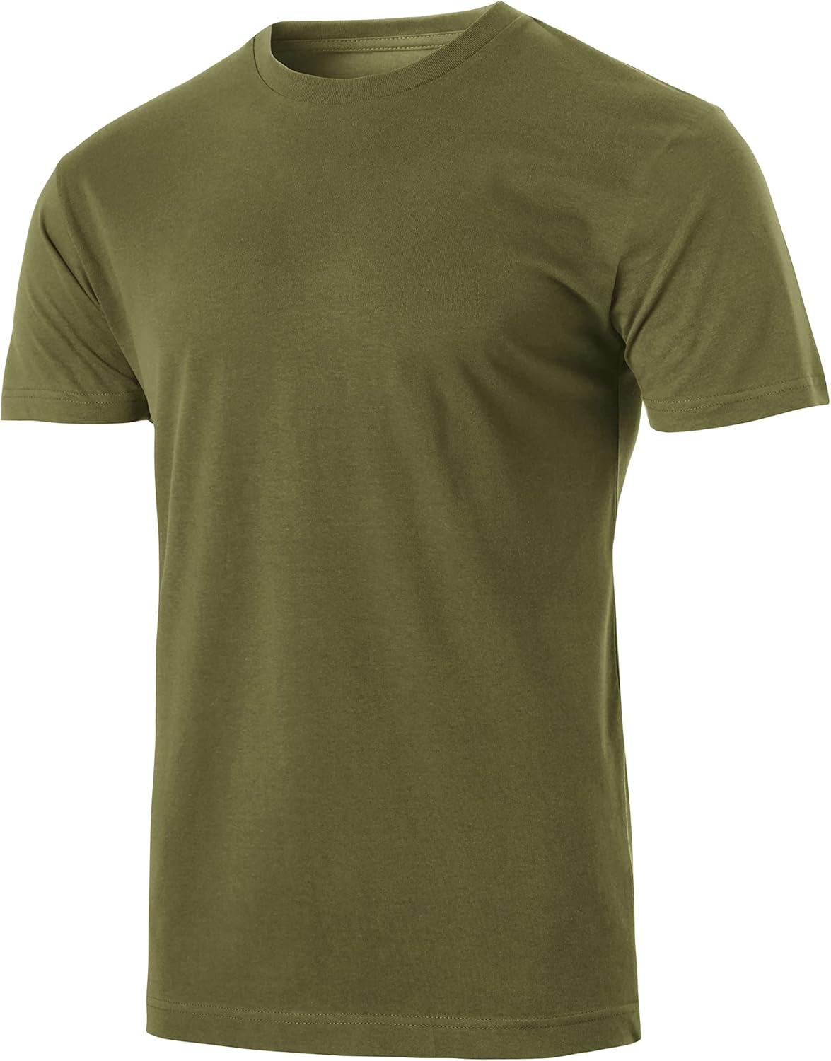 Hat and Beyond Men's Natural High Grade Organic Cotton Crew Neck Short Sleeve Tee Shirt - Image 2