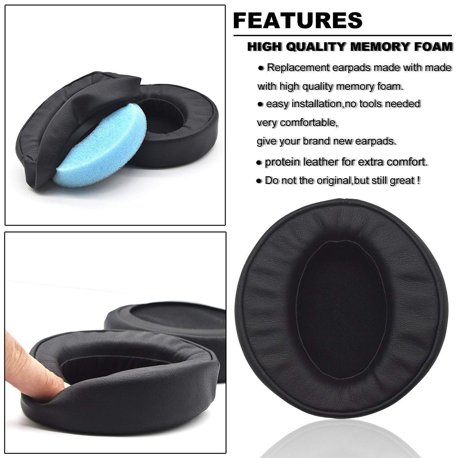 Almohadillas De Repuesto Para Sony Mdr-1000x Wh-1000xm2 Black Con