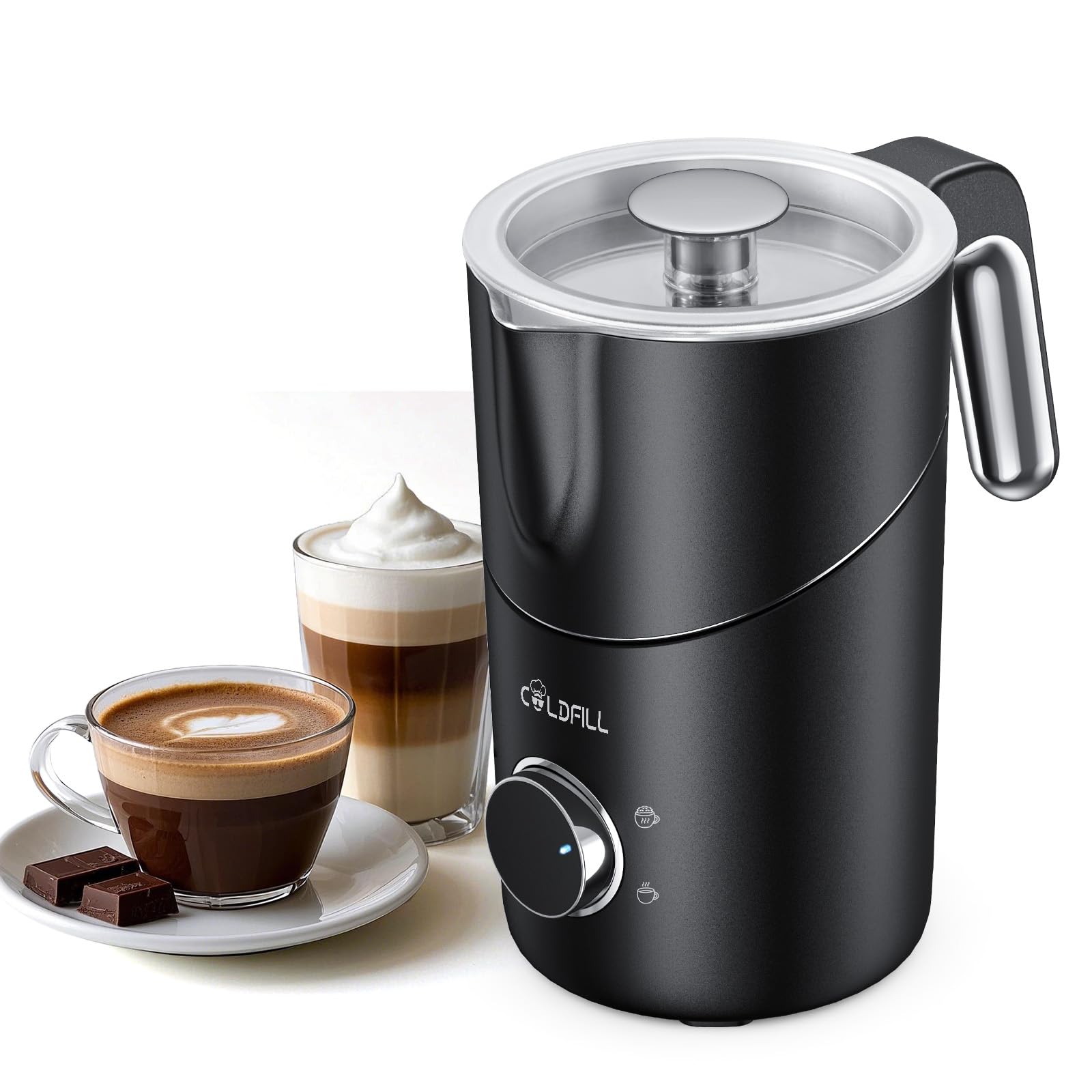 Photo 1 of COLDFILL Milk Frother and Steamer, Electric Milk Frother for Coffee (Black)