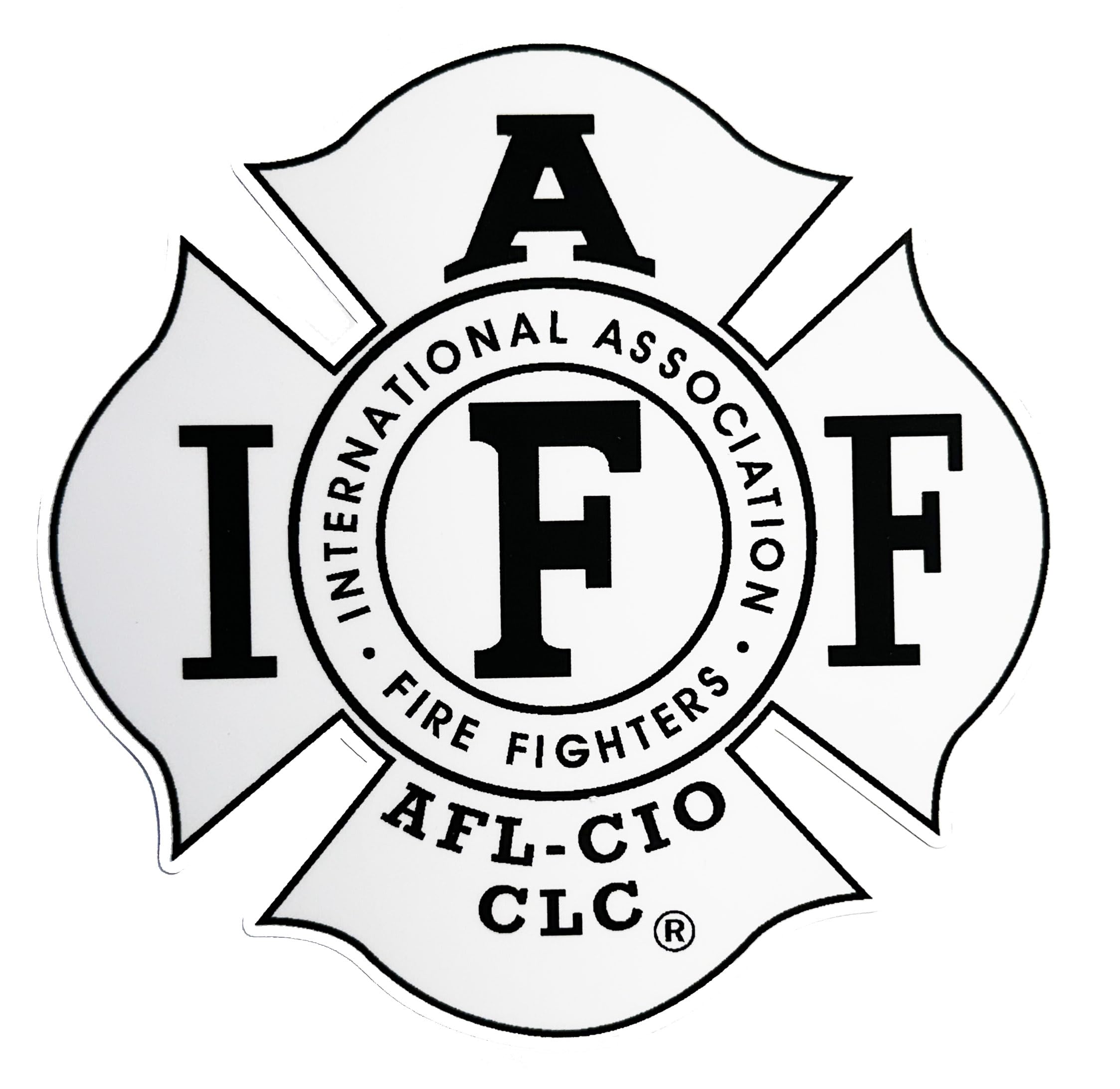 EMPIRE TACTICAL IAFF Firefighter Decal – Classic White, American Made & Union Made Sticker