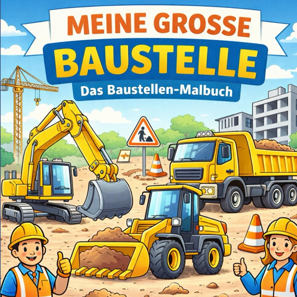 Meine große Baustelle: Das Baustellen-Malbuch