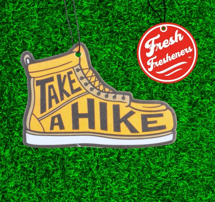 Image of Outdoor Adventure Car Air Freshener 4 Pack Scented With Premium Oils By Fresh Fresheners (Take a Hike Boot)