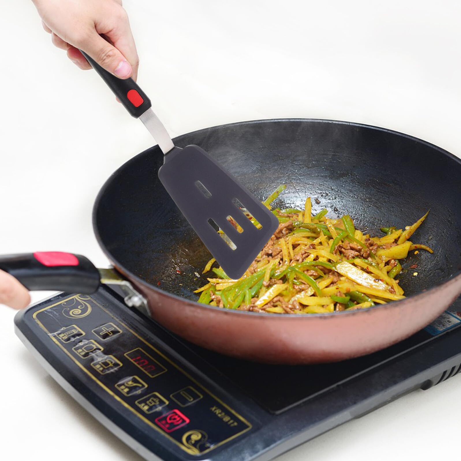 SOIMISS 3 pezzi Spatole in Silicone Alimentare Resistenti al Calore Paletta Multifunzionale Protetta per Pentole Antiaderenti Mestoli Cucina Riutilizzabili e Portatili per Appenderle