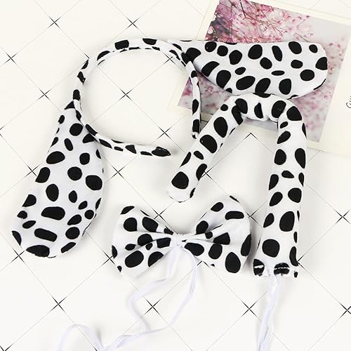 Miniatura 10 de LIYDE Conjunto de disfraz de perro marrón con orejas, diadema y pajarita para Halloween, cumpleaños, Navidad, fiesta de cosplay