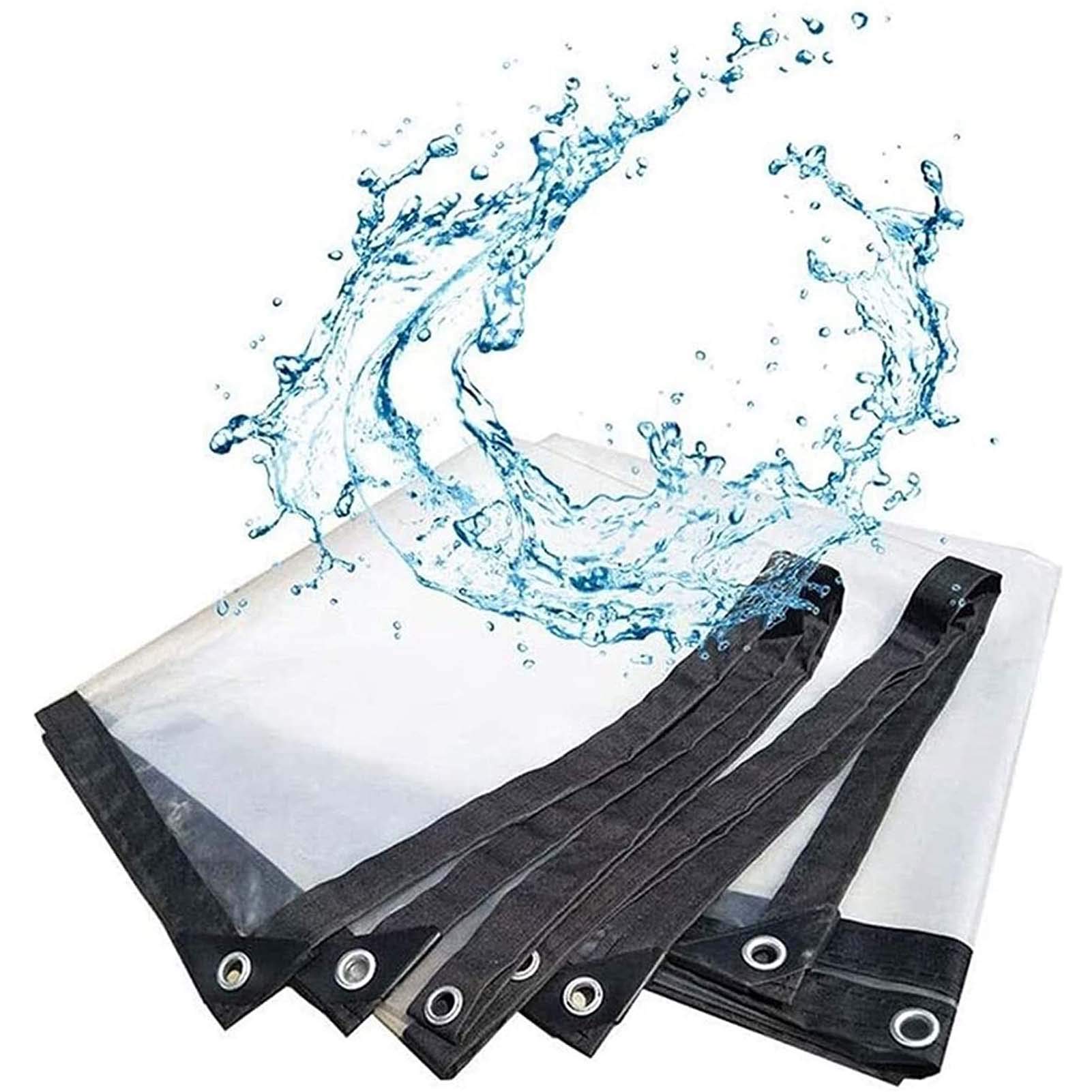 Lona transparente impermeable de polietileno resistente con ojales cubierta a prueba de polvo