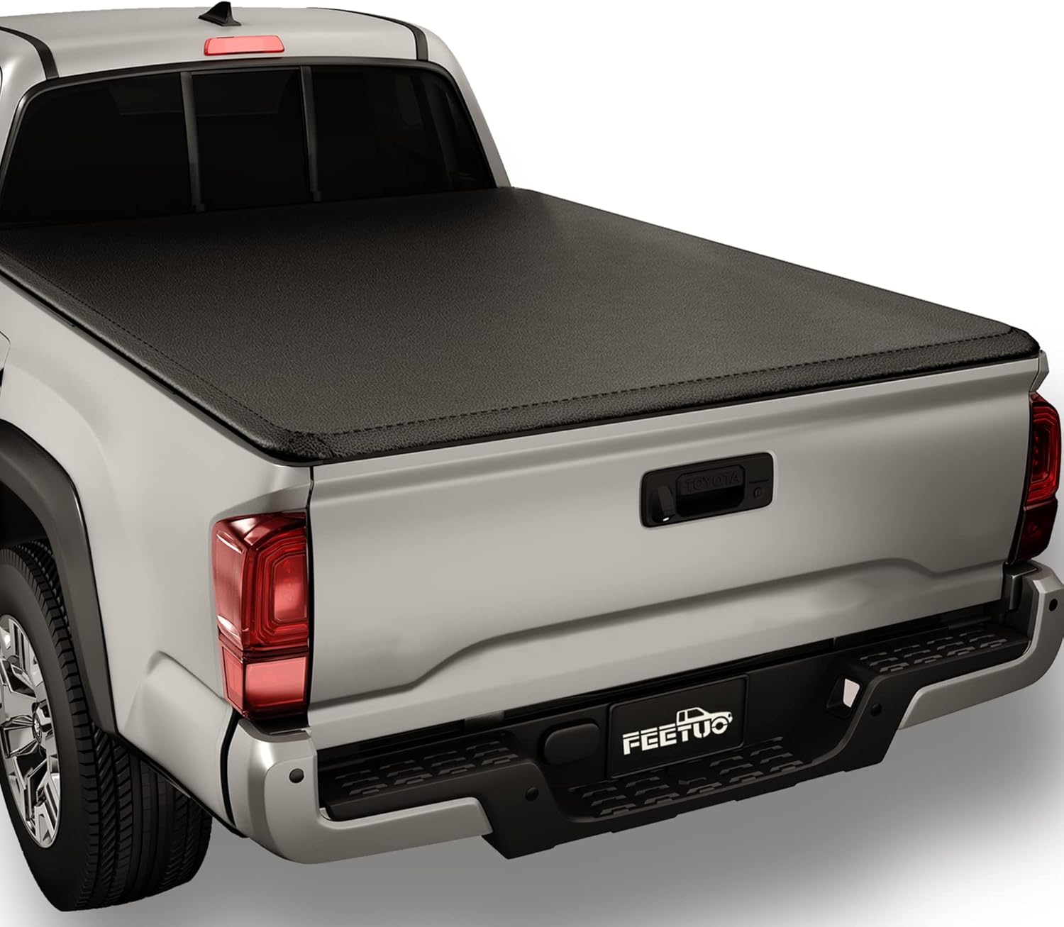 Soft Quad-Fold Tonneau Cover Truck Bed for 2016-2026 Tacoma 6FT/73.7inch |for Models with or Without The Deck Rail System|