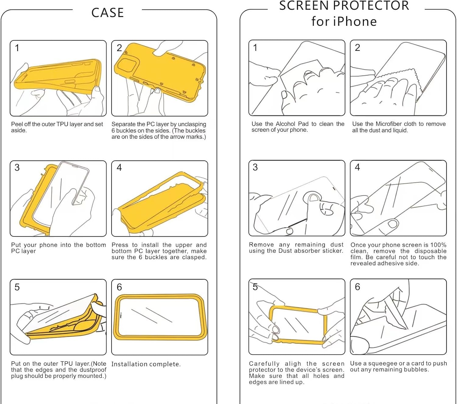 Gase for iPhone 16 Pro Case 6.3" with 2 Screen Protector + 2 Camera Lens Protector, Full Body Heavy Duty Military Grade Cover, Shockproof/Drop Proof Protection Phone Case (Wine Red Pink) - Image 7