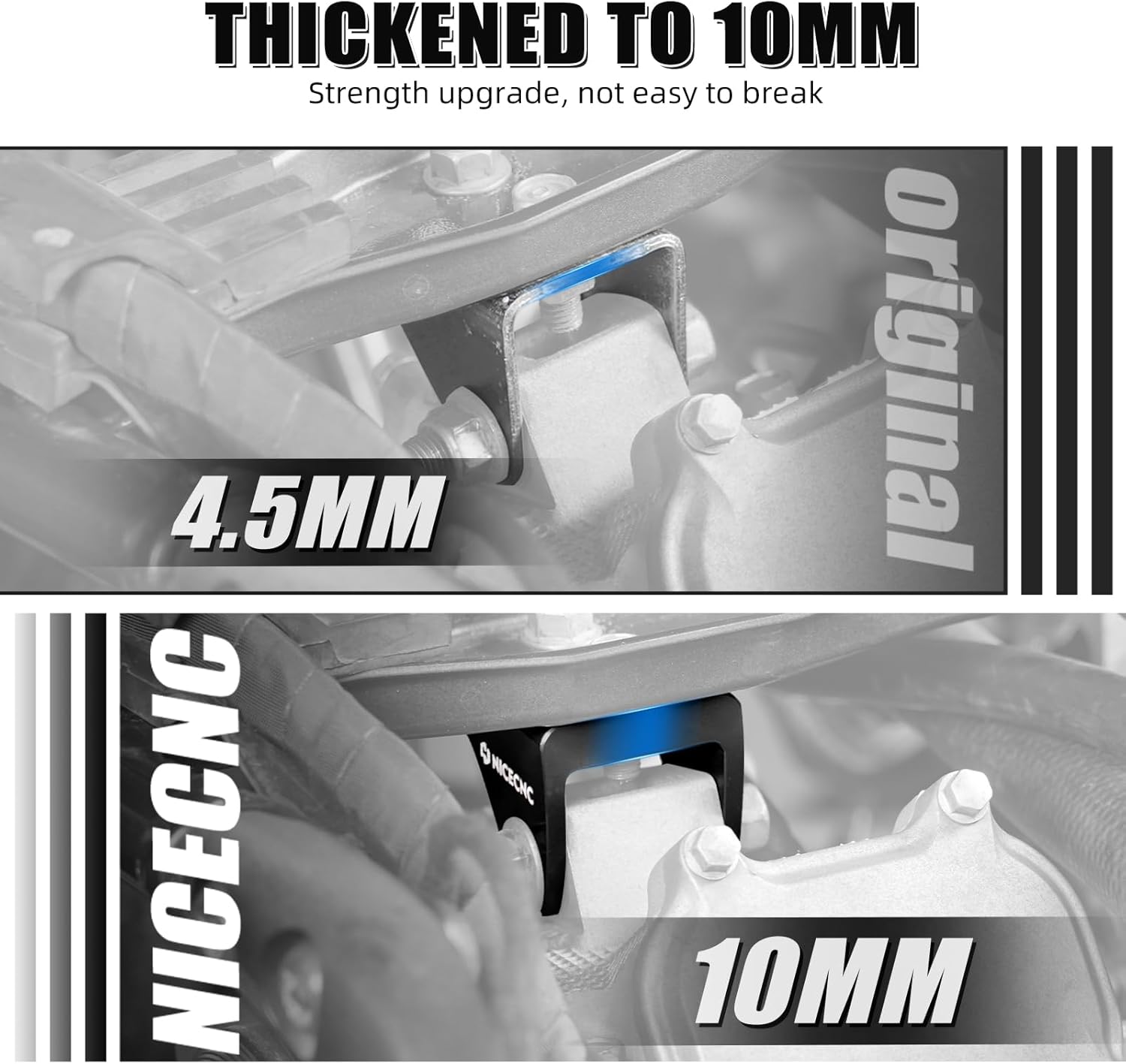 NICECNC Engine Cover Engine Timing Screw Set and Engine Stay Bracket Mount Set Compatible with Yamaha Raptor 700 YFM700 2013 2015 2016-2024, Raptor 700R YFM700R SE 2017-2024