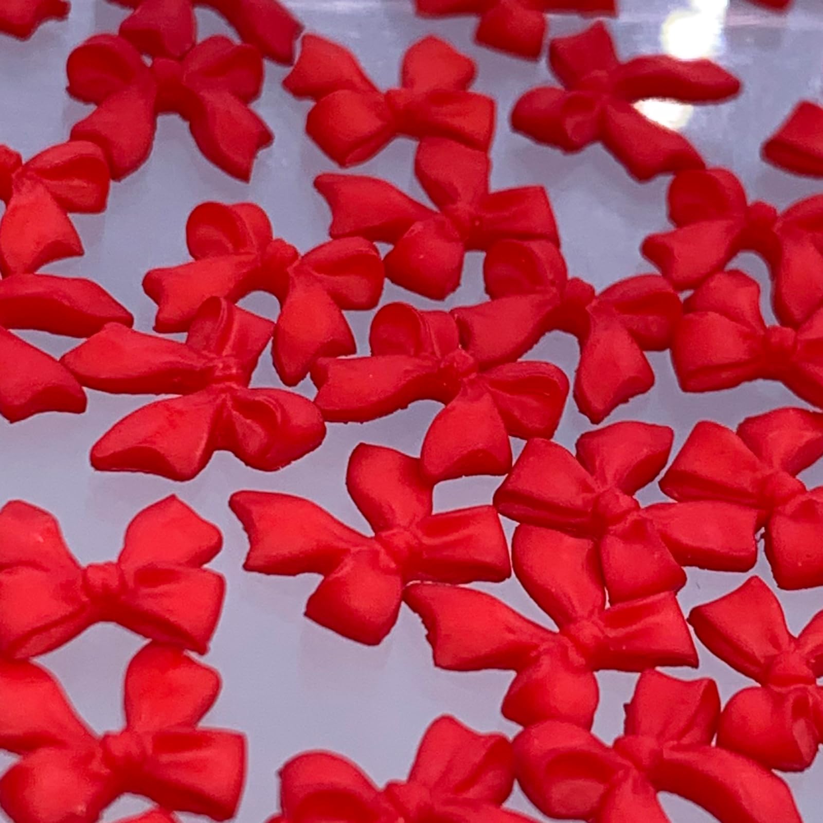 Amazon.co.jp: ファイニエ ネイルパーツ リボン 赤 10mm 3D 立体 艶