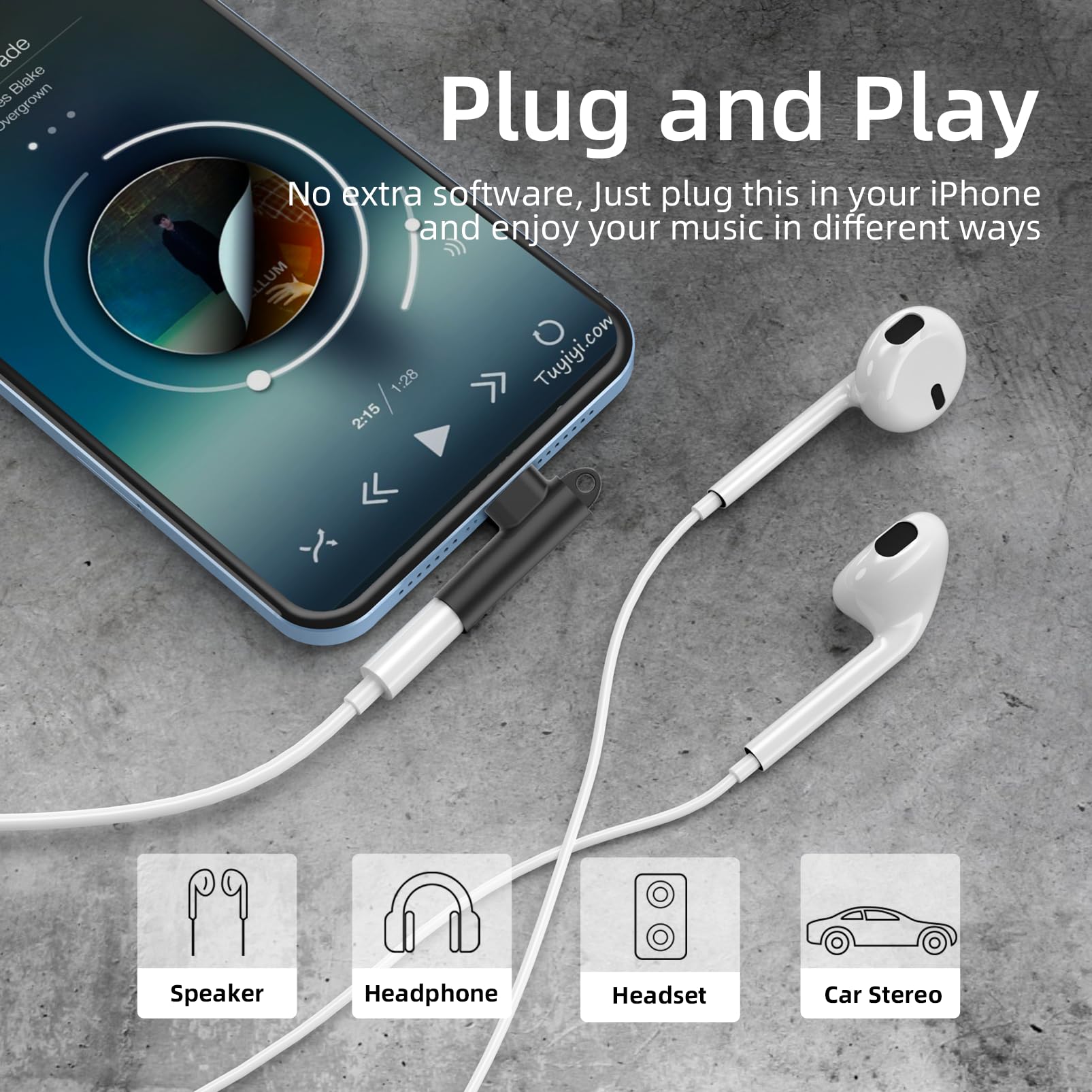 Mangotek Adattatore Lightning Jack 3.5mm: Certificato MFi, Audio Hi-Fi Per IPhone (Nero) - 4