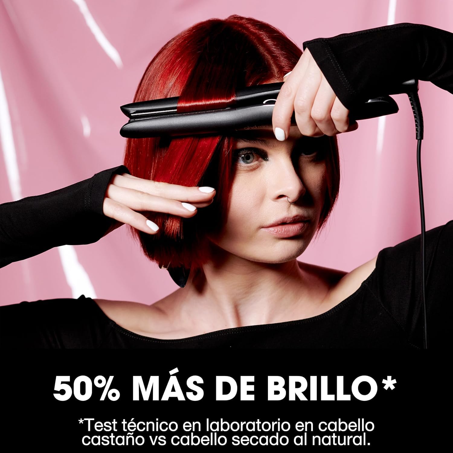 ghd mini styler Plancha de pelo profesional placas 12,7mm cerámicas negro