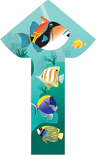 WindNSun Breezyfliers - Cometa Delta de peces tropicales Ripstop de poliéster, 42 pulgadas