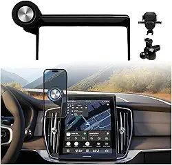 Autorder Suporte magnético de telefone de carro para Volvo XC60/XC90 2025-2026 Acessórios Suporte de telefone de adsorção forte compatível com estabilização MagSafe Suporte magnético de telefone