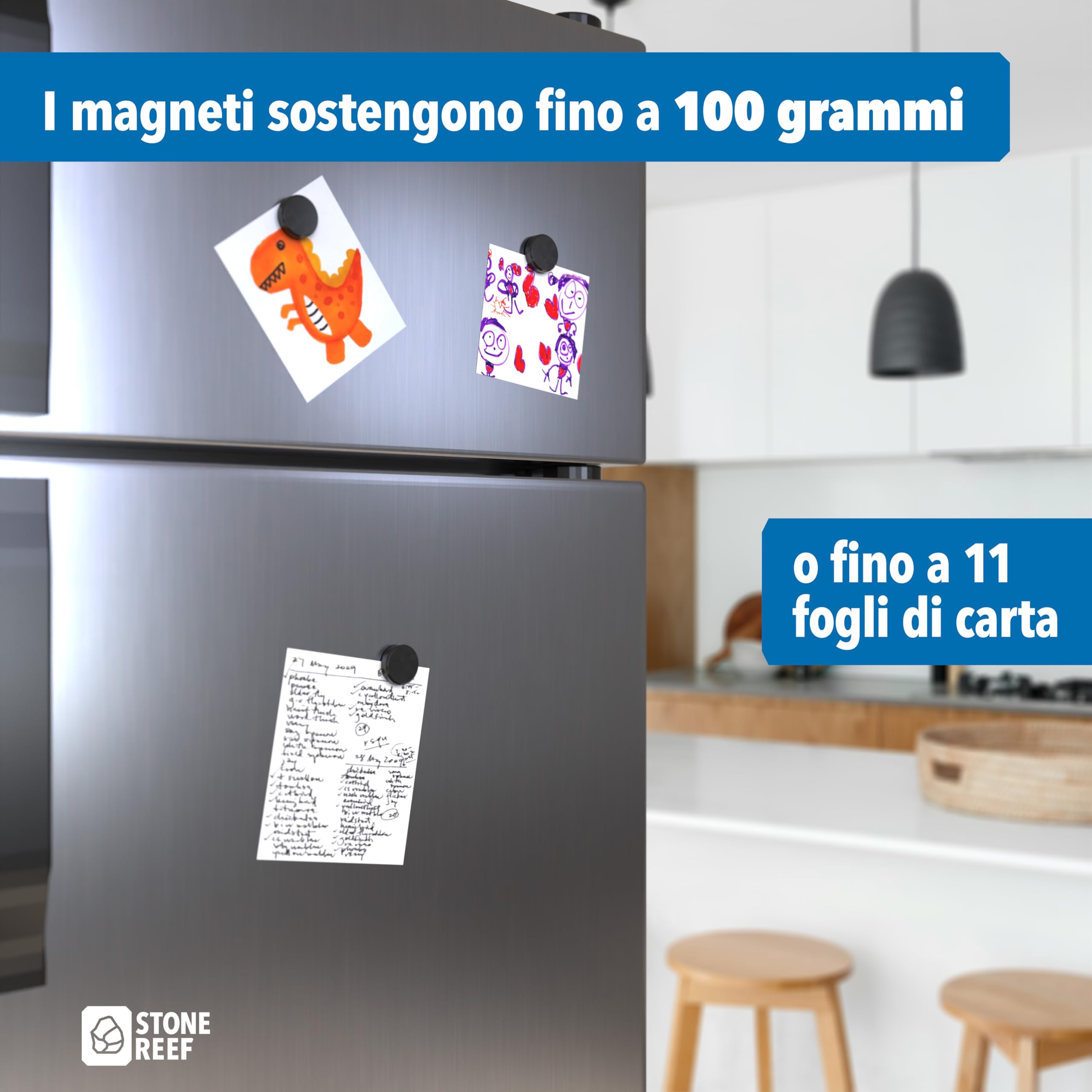 Set di magneti neri [65 pezzi – extra forti] resistenti al calore e alla corrosione – Magneti flessibili 17,6 mm x 4,9 mm – Durevole per interni ed esterni – ideale per casa, scuola, ufficio e