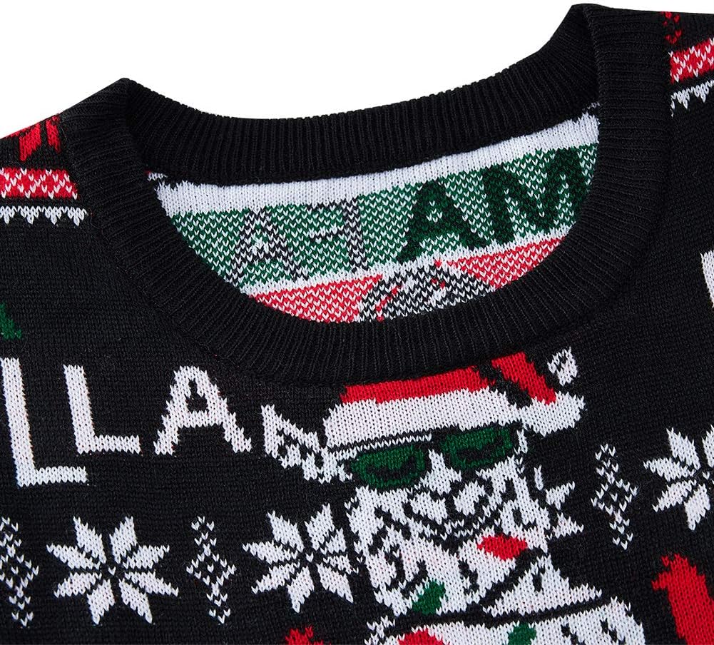 RAISEVERN Men's Light Up Ugly Christmas Sweater Knitted Pullover Tops - Image 6