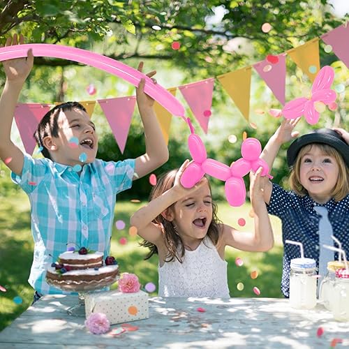 Miniatura 120 de Paquete de 260 globos largos, 100 globos negros de animales torcidos, globos mágicos largos de látex grueso para modelos de animales, Halloween