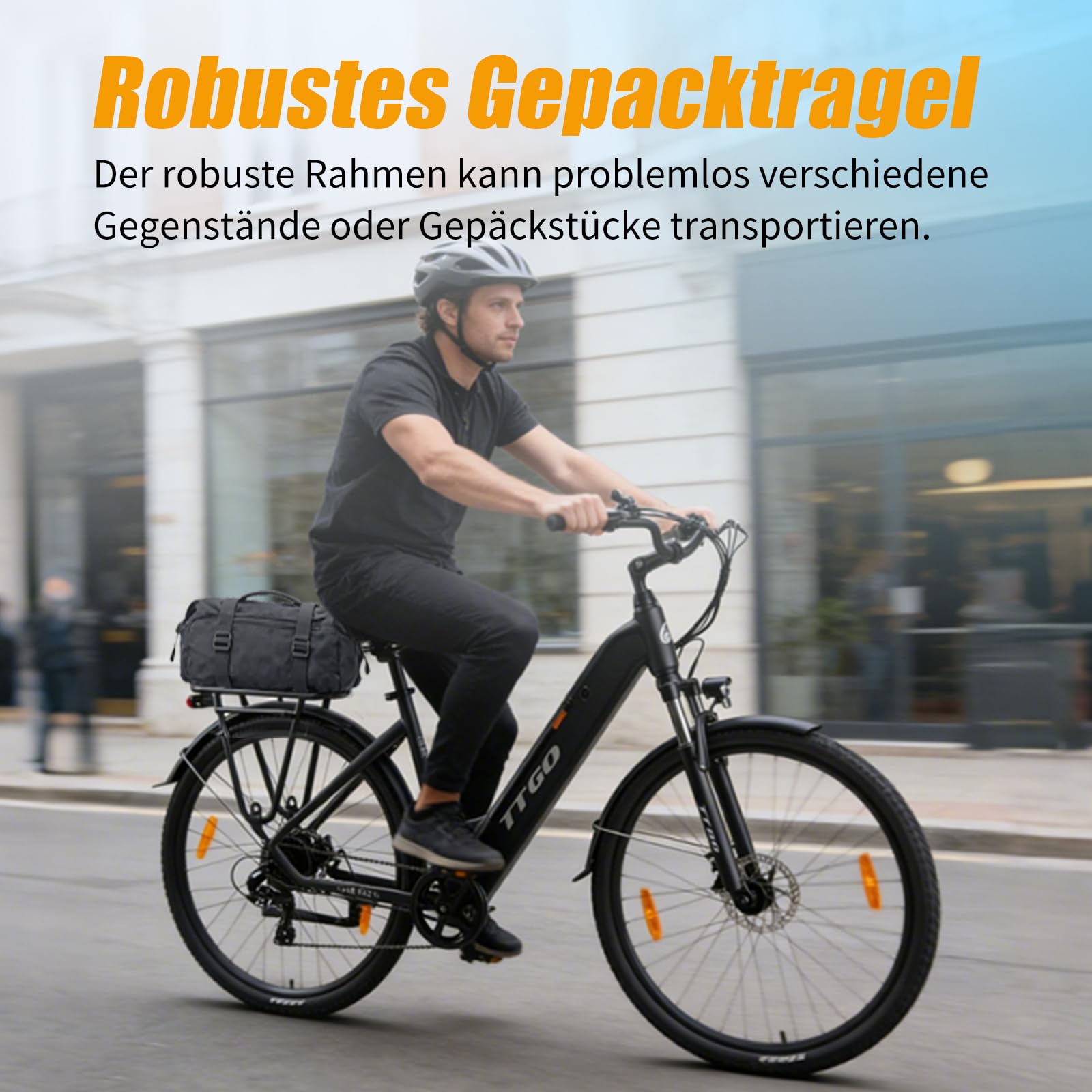 ttgo 28 Zoll E-Bike für Damen & Herren, 250W Heckmotor 36V 20Ah Herausnehmbarem Akku, 7-Gang 25 km/h, 90-110 km Reichweite, City E-Bike für Alltag & Stadtverkehr, HZ-28ST