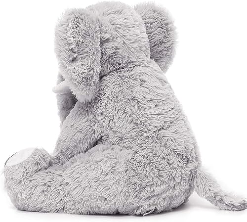 Miniatura 4 de MaoGoLan Juguete de peluche grande de elefante gris de 19.7 pulgadas, suave y lindo animal de peluche para niños, niñas y mujeres, peluche de