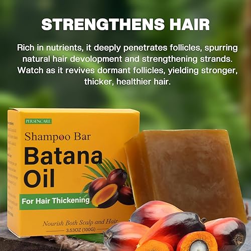 Miniatura 5 de 2 unidades de champú y acondicionador sólido de aceite de batana, fórmula natural de aceite de Botana nutre el cuero cabelludo, pH equilibrado para
