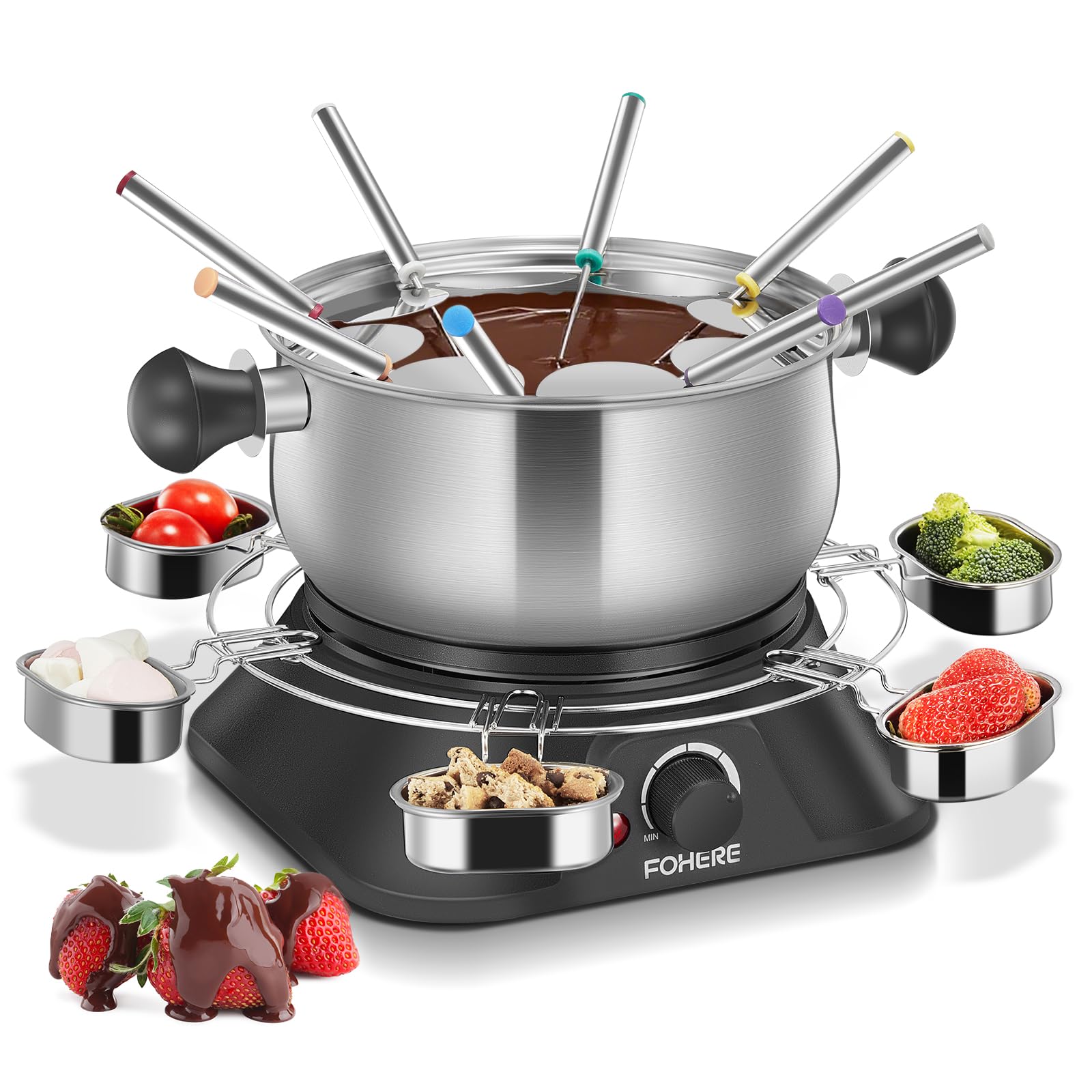 FOHERE Electric Fondue Pot Set