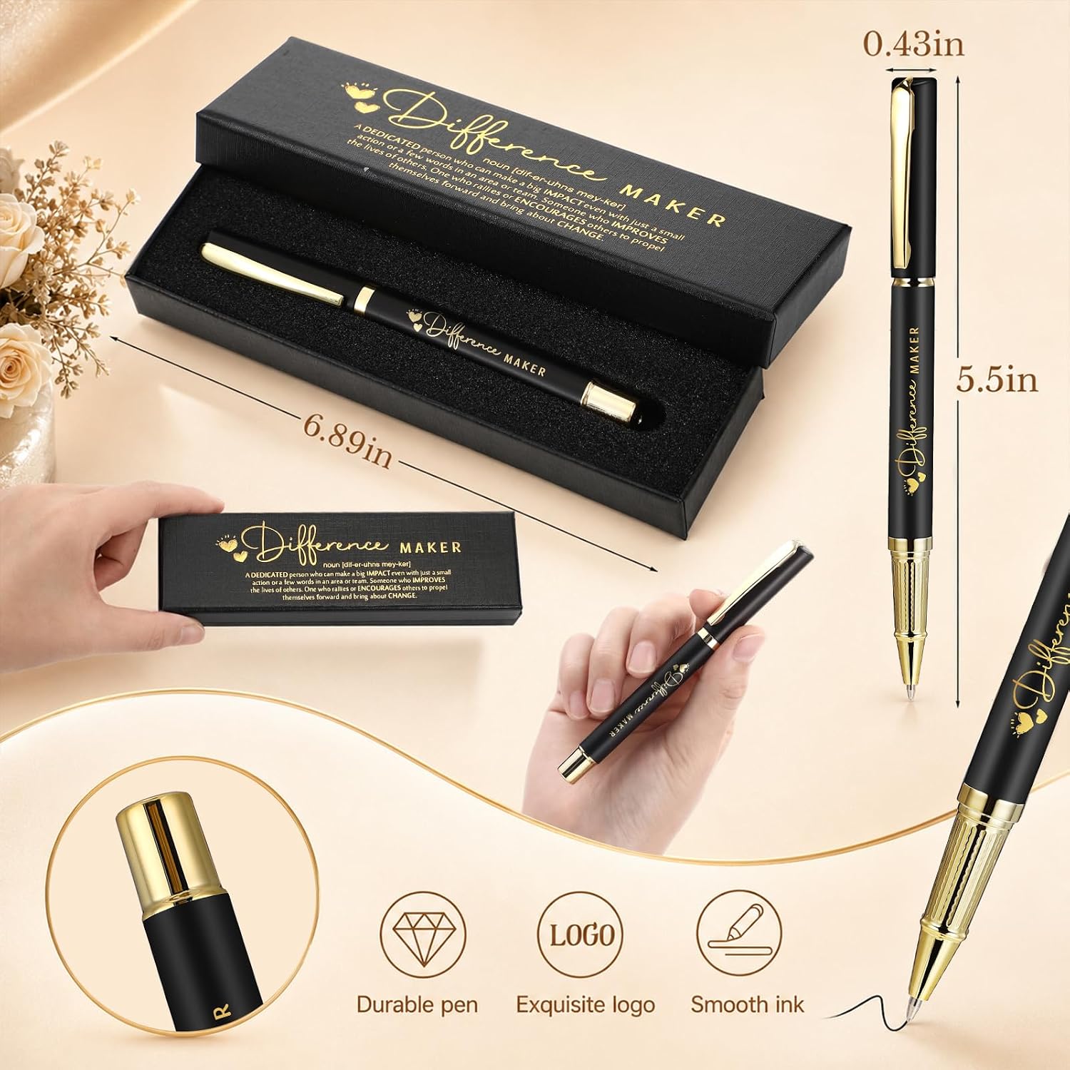 PerKoop 20 Sets Difference Maker Appreciation Gifts Pens with Box image 2