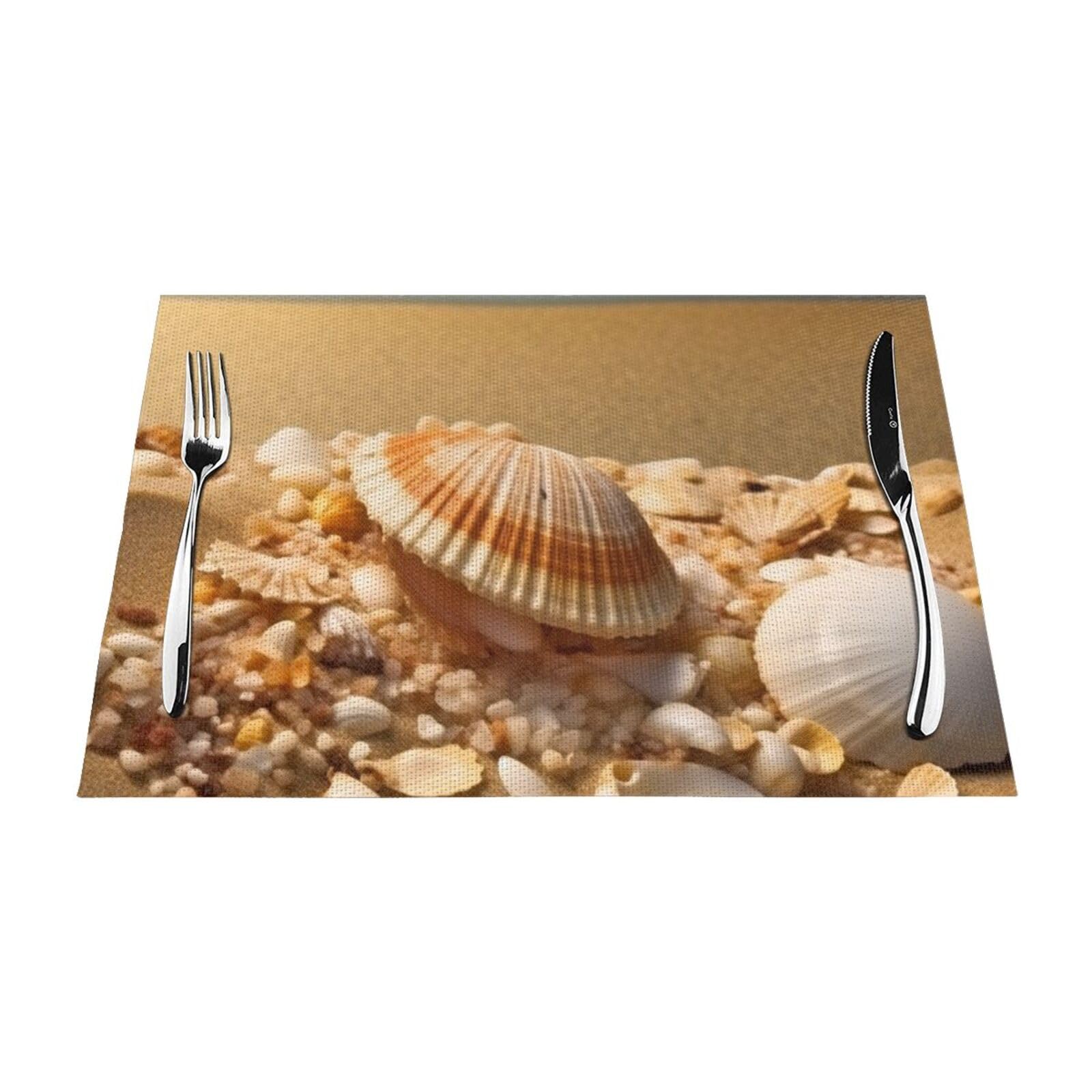Set de table thermorésistant et antidérapant motif mer x4
