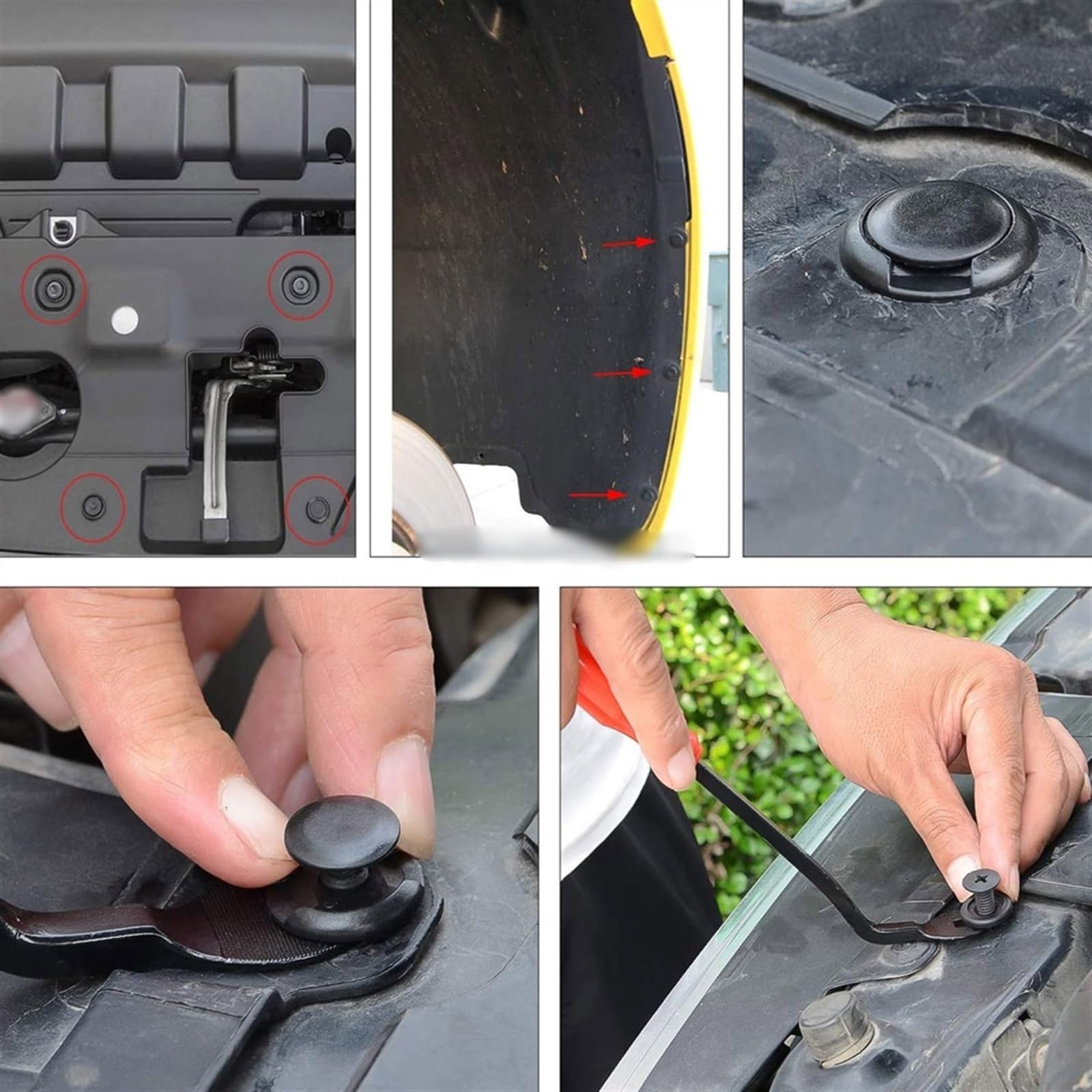Viti e accessori 50-415 Pz Universale Auto Plastica Rivetto In Push Fermo Clip Di Fissaggio Paraurti Pannello Porta Parafango Fodera Trim Kit(415 Pcs with Tool)