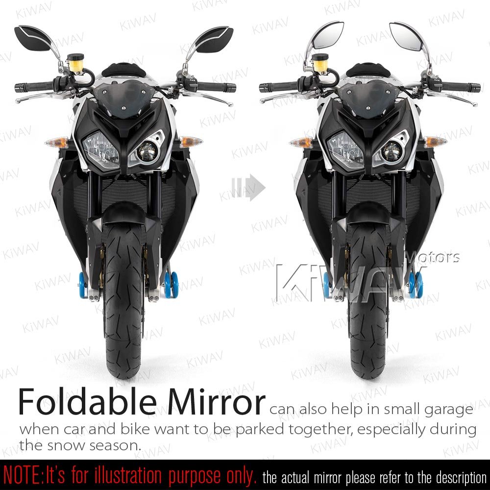 Amazon | KiWAV Magazi マガジ オルカ バイクミラー 黒 左右セット M10