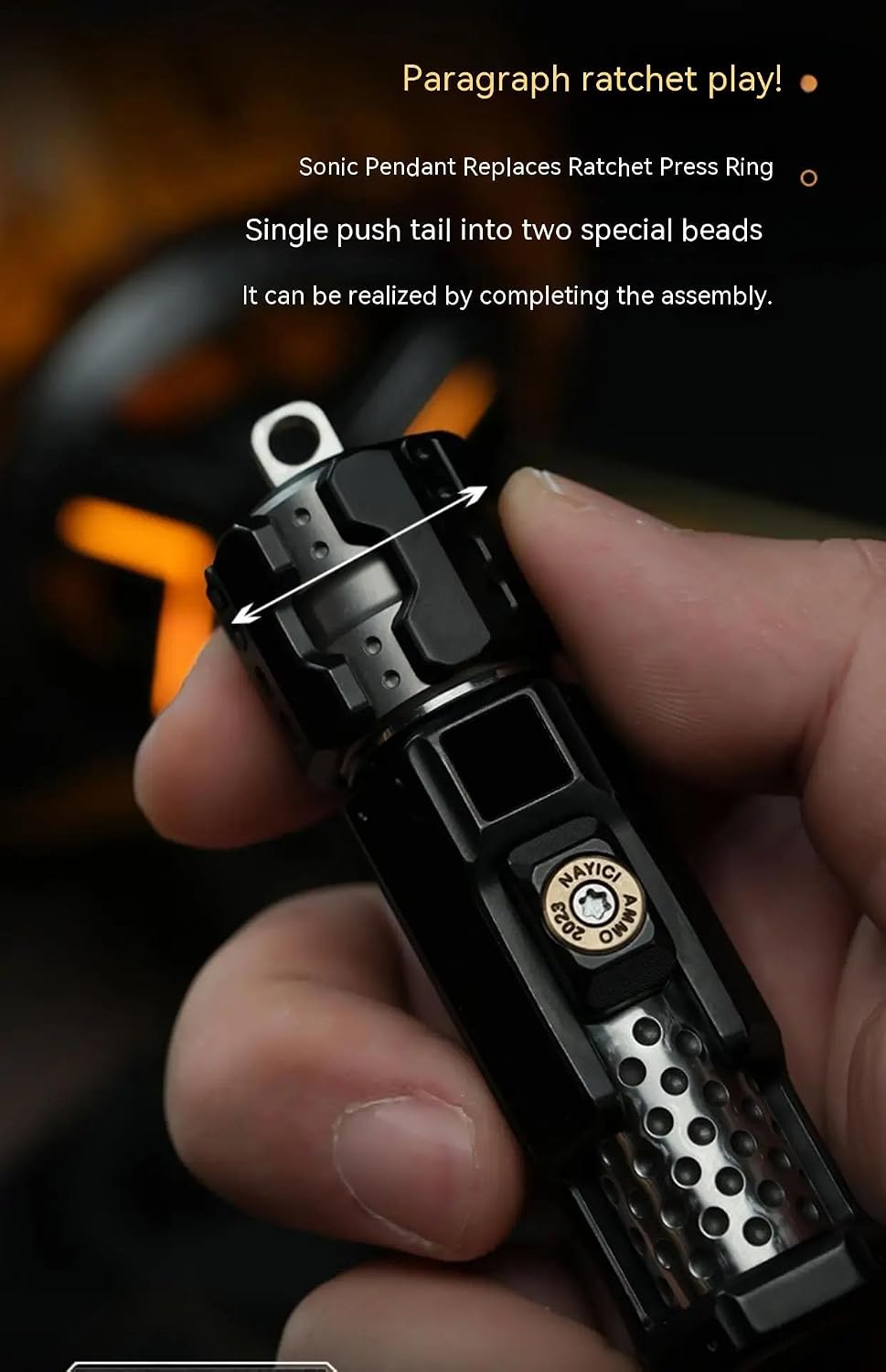 2-Stage Slide Metal Fidget Slider-Mechanical Rotating Dice Top with Premium 5-Stage Push，EDC Slider Fidget Toys，Anxiety Autism ADHD Creative Gifts for Father Husband Boyfriend