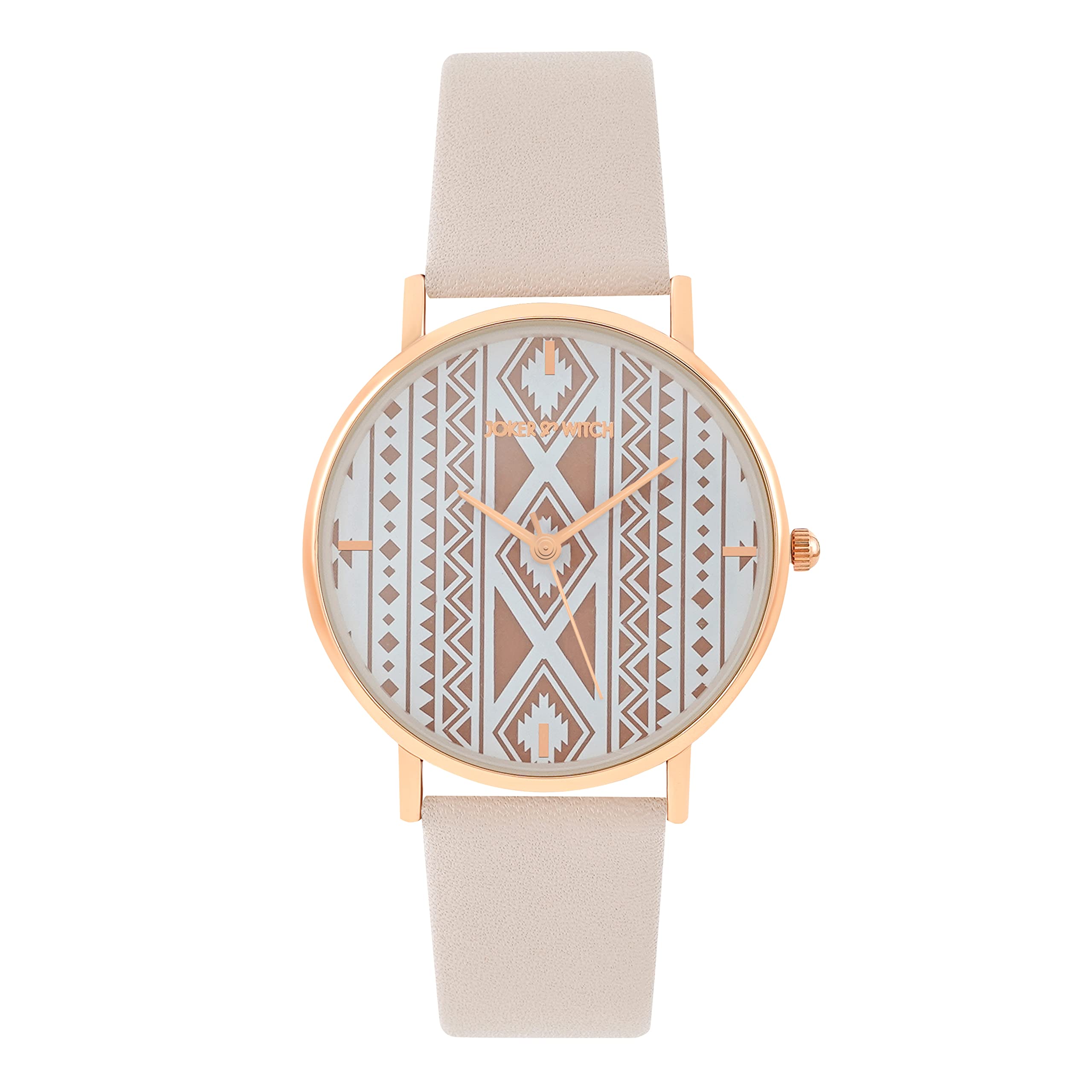 Joker & Witch Bohemian Beige Faux Leather Analogue Watch for Women (B0BJ79PXQK) Amazon Price History, Amazon Price Tracker