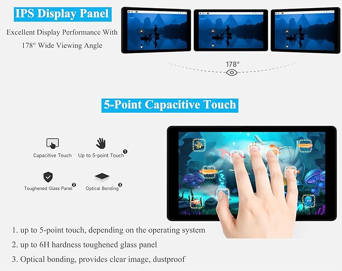 Pantalla táctil de 5 pulgadas IPS HD 720 x 1280 con vidrio templado miniatura 5