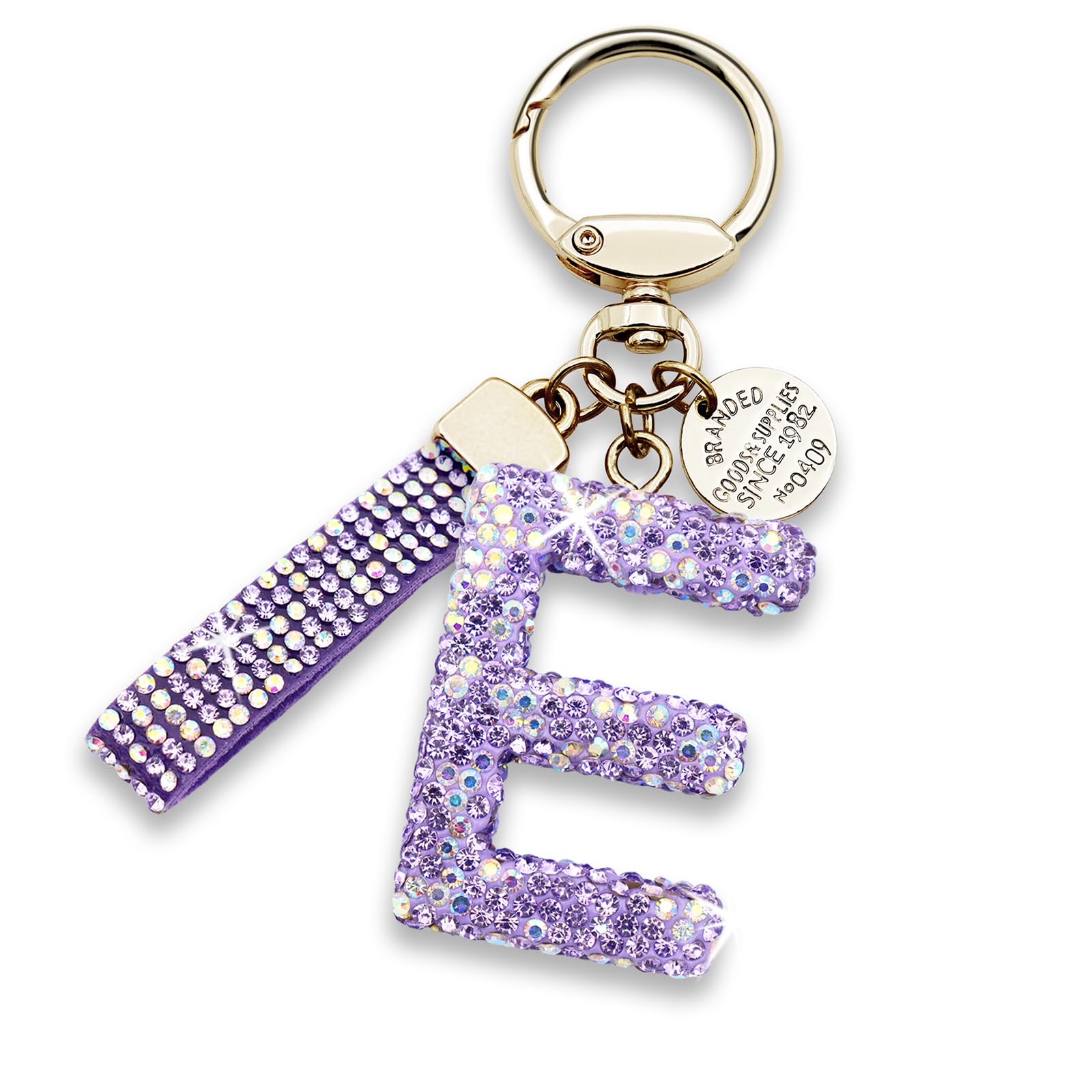 Initial Letter Keychain Gift for Women Girls Cute keyring for Backpack