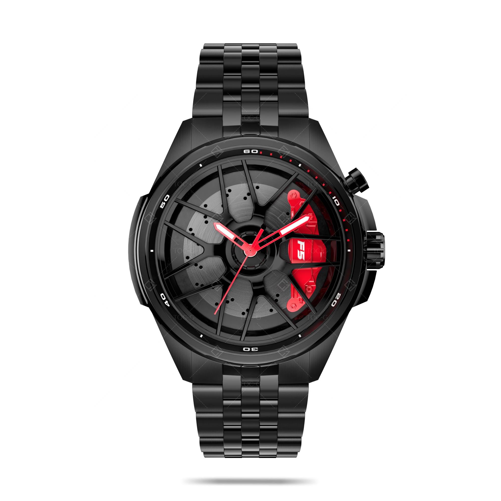TOC-G Venom F5 GYRO Mens Watch | with Spinning Wheel and Push Brakes | 304L Stainless Steel with LUMINUOUS Watch Hands (Black) (B0DFH41G77) Amazon Price History, Amazon Price Tracker