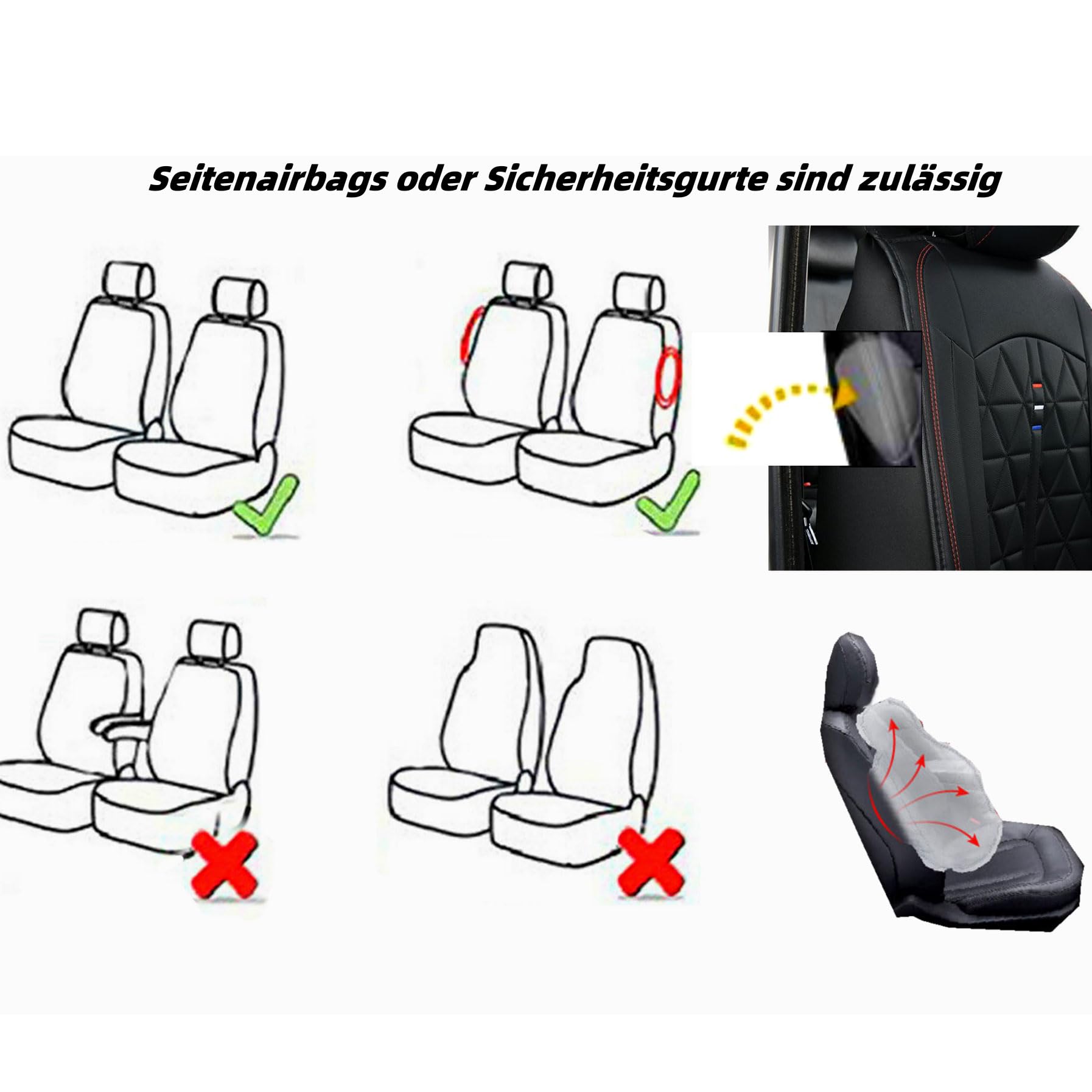 Coprisedili auto 2 pezzi per Audi A1 A3 8P 8V 8L A4 B6 B7 B8 A5 Sportback A6 A7 Q2 Q3 Q5 Q7 SQ5, coprisedili universali in pelle, proteggi sedili auto, accessori auto