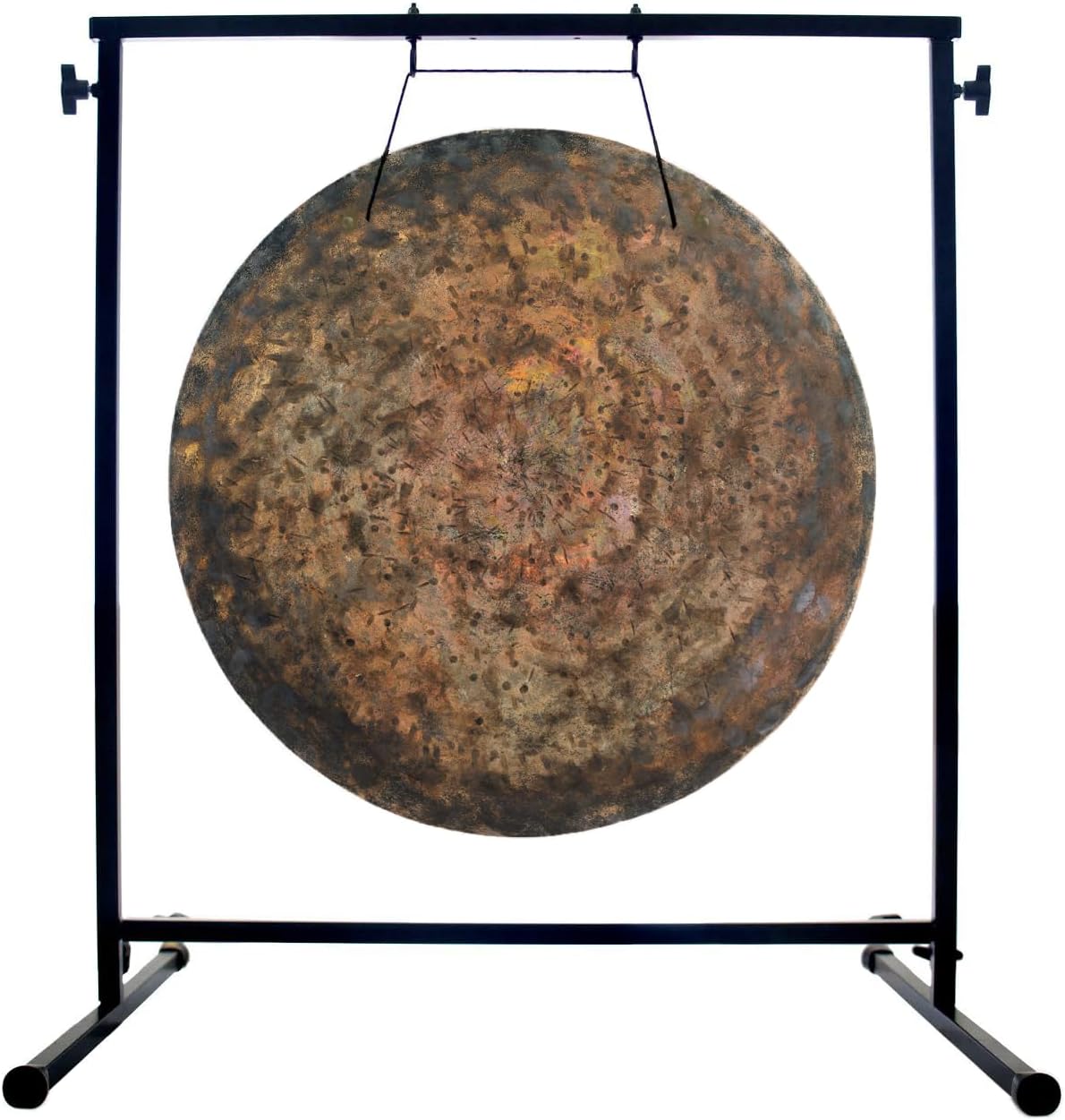 Fruity Buddha 24" to 26" Traditional Chinese Gong - Includes Gong, Rope, Mallet, & Stand/Medium Handmade Easy to Assemble Metal Stand/Easy to Play