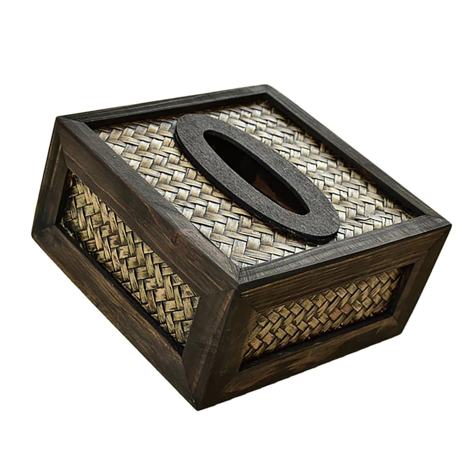 Tsophreniq Stylish Handwoven Materials Tissue Storage Box Home Accessory for Natural Living Space Saving Designs Gifts Tissue Box Covers