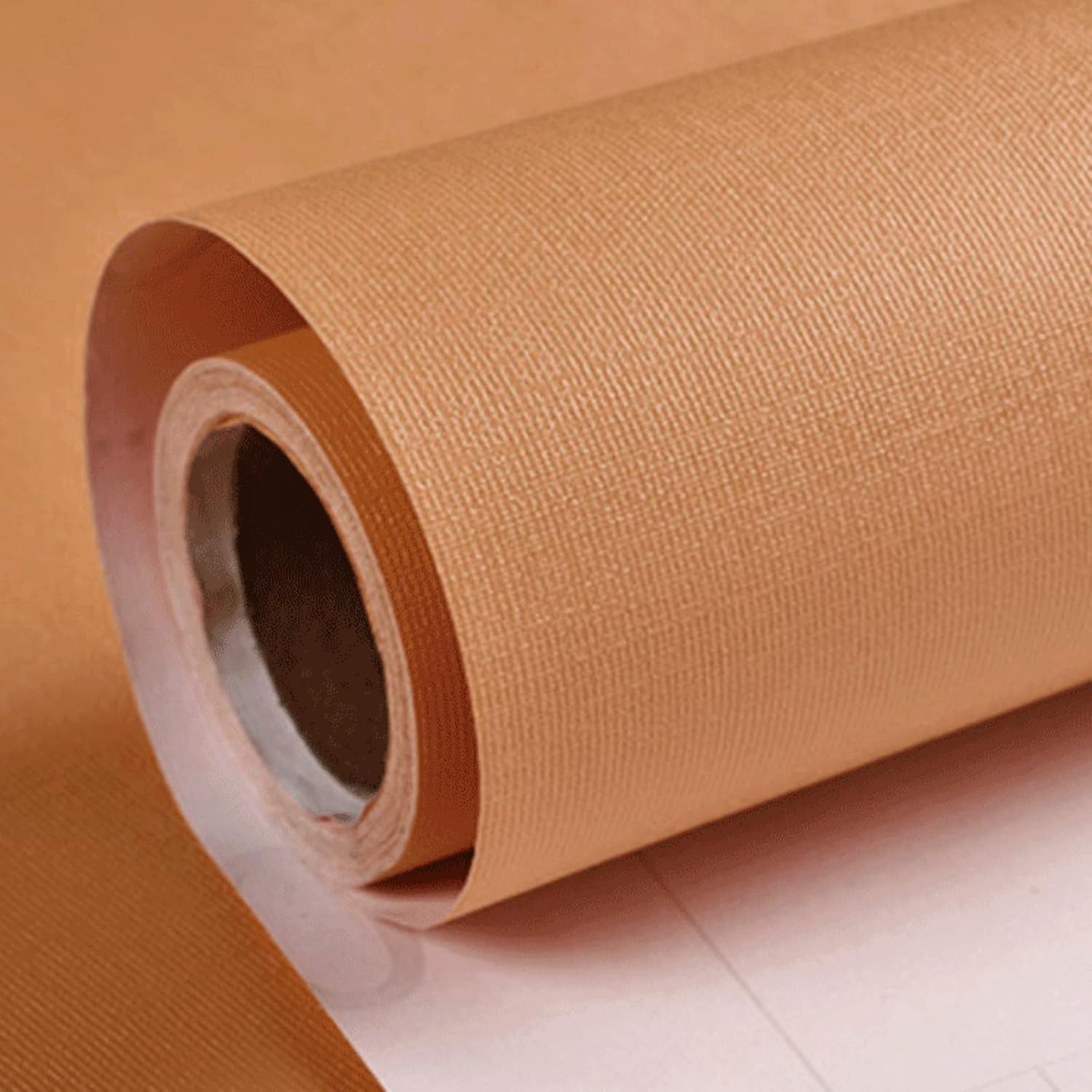 Peel-and-Stick Wallpaper, Solid Color Waterproof self-Adhesive Wallpaper, Removable for cabinets/countertops, Suitable for Bedroom Hard Decor(Orange,Small)