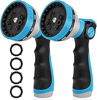 Vista 13 de AUTOMAN Boquilla de manguera de jardín - 10 patrones de pulverización ajustables, control de flujo con pulgar, boquilla de rociado de manguera