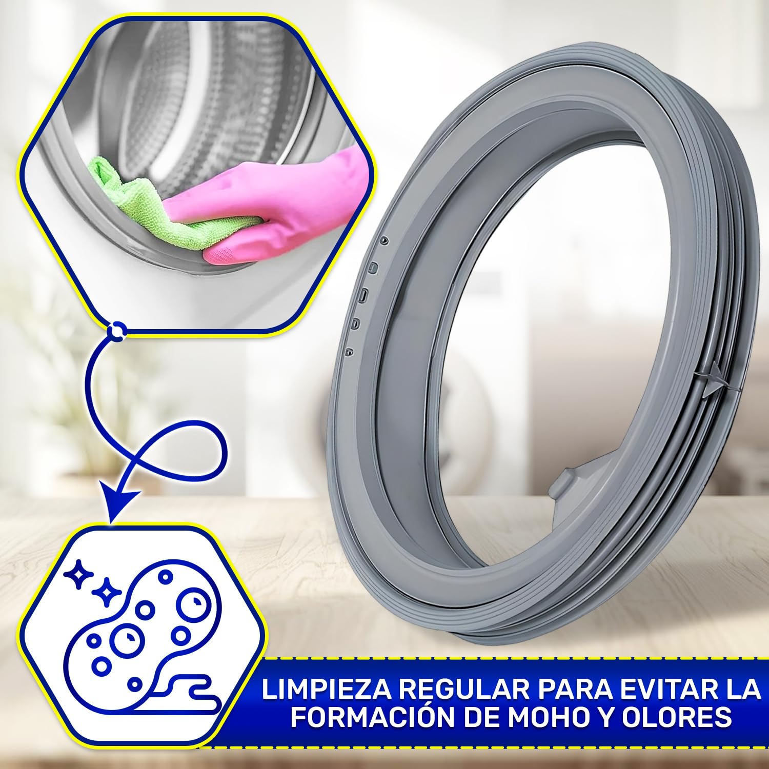 Goma Lavadora Puerta Código 3790201515 1108590900 1108590421 para Aeg | para Electrolux - Garantía de 10 Años - MONTERAL