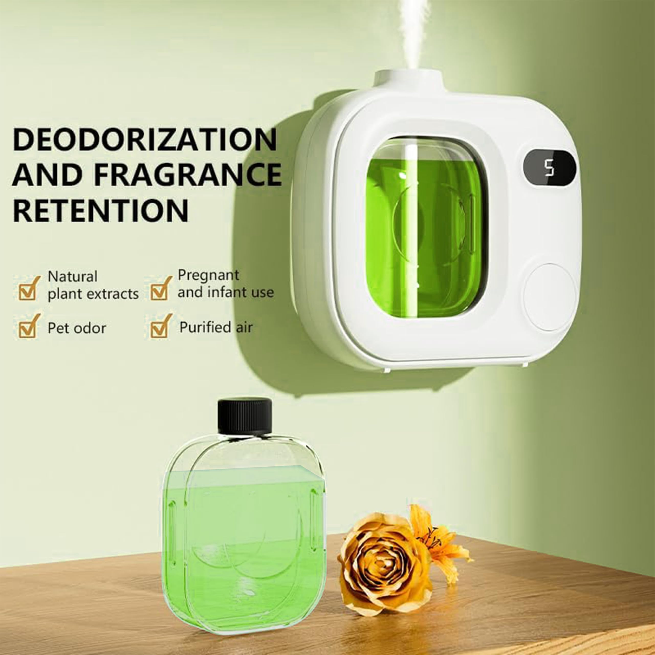 Difusor de aceite esencial de aromaterapia, difusor pequeño de aceite para el hogar, humidificador ultrasónico recargable de 5 modos, ambientador de carga USB automática, difusor LED